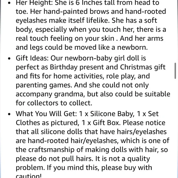 Adorable Reborn Baby Doll with Brown Hair and Cream Outfit - Picture 6 of 10